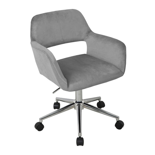 Sedia da ufficio in velluto con ruote Londra per scrivania moderna