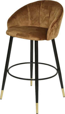 Sedia da bar elegante in velluto per interno in stile moderno h 98 cm Casa e cucina/Arredamento/Sala da pranzo/Sedie Decor Space - Altamura, Commerciovirtuoso.it