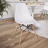 Sedia in Polipropilene Scandinavia con gambe in legno da interno