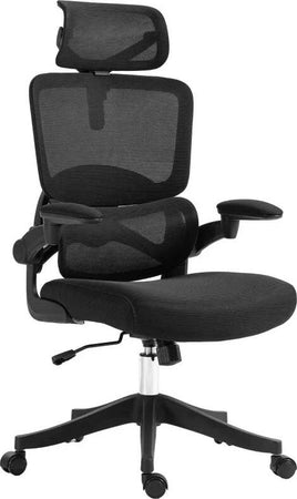Sedia-da-Ufficio-ad-Altezza-Regolabile-con-Inclinazione-e-Supporto-Lombare,-62x58x120-133-cm,-Nera-RF2921-680V00BKRF2