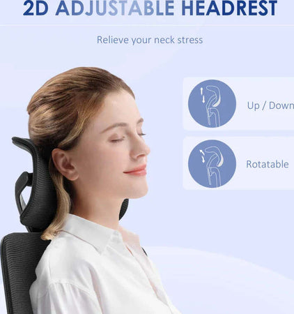 Sedia-da-Ufficio-ad-Altezza-Regolabile-con-Inclinazione-e-Supporto-Lombare,-62x58x120-133-cm,-Nera-RF2921-680V00BKRF2
