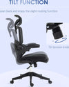 Sedia-da-Ufficio-ad-Altezza-Regolabile-con-Inclinazione-e-Supporto-Lombare,-62x58x120-133-cm,-Nera-RF2921-680V00BKRF2