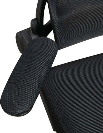 Sedia-da-Ufficio-ad-Altezza-Regolabile-con-Inclinazione-e-Supporto-Lombare,-62x58x120-133-cm,-Nera-RF2921-680V00BKRF2