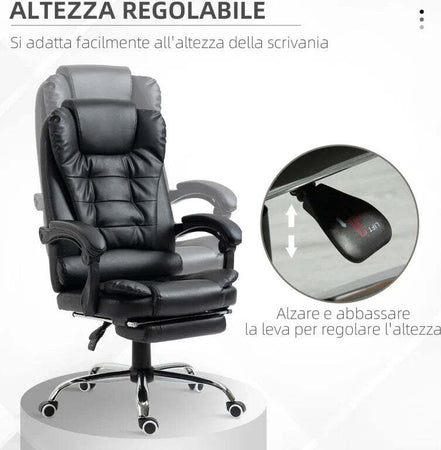Sedia-da-Ufficio-ad-Altezza-Regolabile-con-Schienale-Reclinabile-e-Poggiapiedi,-64.5x69x109-117-cm,-Nero-EF3921-083V01BKEF3