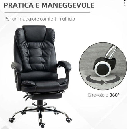 Sedia-da-Ufficio-ad-Altezza-Regolabile-con-Schienale-Reclinabile-e-Poggiapiedi,-64.5x69x109-117-cm,-Nero-EF3921-083V01BKEF3