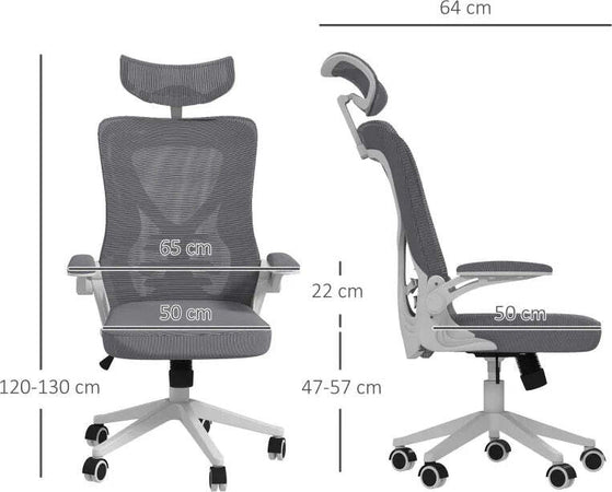 Sedia-da-Ufficio-ad-Altezza-Regolabile-con-Supporto-Lombare-e-Braccioli-Ribaltabili,-65x64x120-130-cm-FG1921-654V01CGFG1