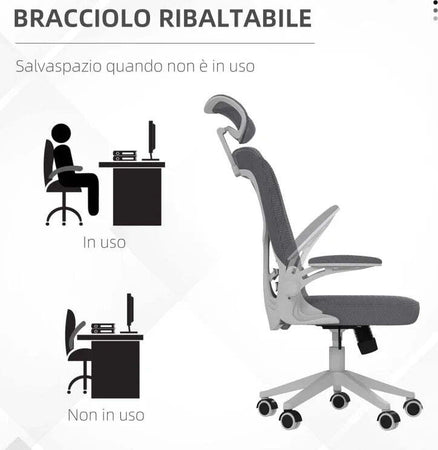 Sedia-da-Ufficio-ad-Altezza-Regolabile-con-Supporto-Lombare-e-Braccioli-Ribaltabili,-65x64x120-130-cm-FG1921-654V01CGFG1