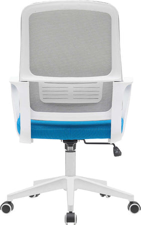 Sedia-da-Ufficio-Blu-e-Grigio-Poltrona-da-Scrivania-Girevole-Regolabile-98-108cm