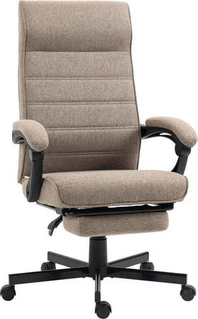 Sedia-da-Ufficio-con-Altezza-Regolabile,-Poggiapiedi-Incluso-e-Seduta-Imbottita,-68x67x106-114-cm,-Marrone-OL6921-610V00BNOL6