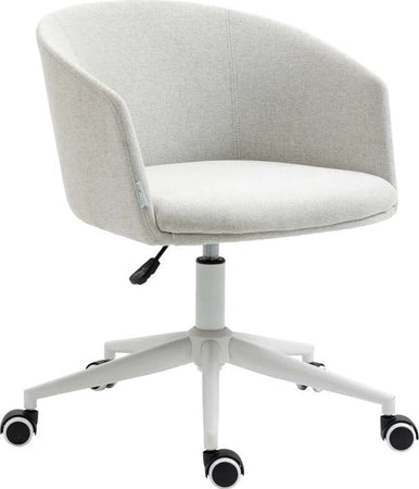 Sedia-da-Ufficio-con-Altezza-Regolabile,-Ruote-e-Seduta-Girevole-in-Tessuto,-Grigio-Chiaro-HJ9921-602V00LGHJ9