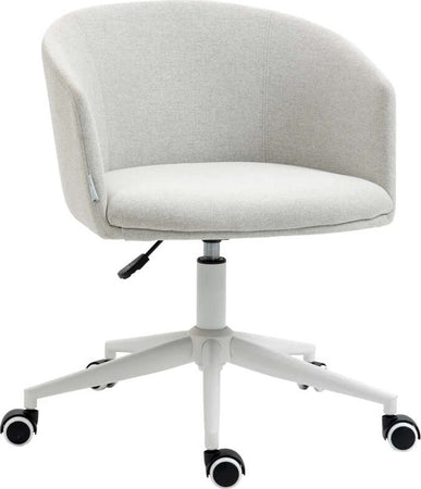 Sedia-da-Ufficio-con-Altezza-Regolabile,-Ruote-e-Seduta-Girevole-in-Tessuto,-Grigio-Chiaro-HJ9921-602V00LGHJ9