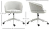 Sedia-da-Ufficio-con-Altezza-Regolabile,-Ruote-e-Seduta-Girevole-in-Tessuto,-Grigio-Chiaro-HJ9921-602V00LGHJ9