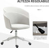 Sedia-da-Ufficio-con-Altezza-Regolabile,-Ruote-e-Seduta-Girevole-in-Tessuto,-Grigio-Chiaro-HJ9921-602V00LGHJ9