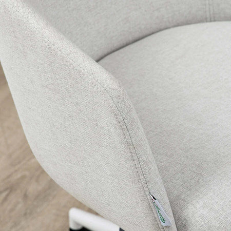 Sedia-da-Ufficio-con-Altezza-Regolabile,-Ruote-e-Seduta-Girevole-in-Tessuto,-Grigio-Chiaro-HJ9921-602V00LGHJ9