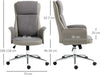 Sedia-da-Ufficio-Elegante-a-2-Tessuti,-Sedia-Ergonomica-ad-Altezza-Regolabile,-65x72x108-118-cm,-Grigia-LK6921-599LGLK6