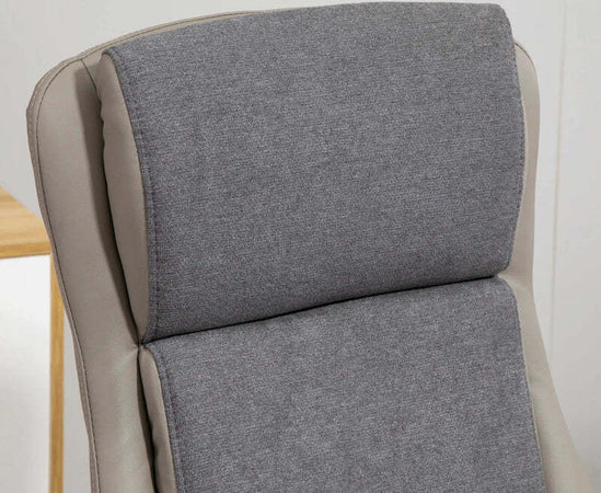 Sedia-da-Ufficio-Elegante-a-2-Tessuti,-Sedia-Ergonomica-ad-Altezza-Regolabile,-65x72x108-118-cm,-Grigia-LK6921-599LGLK6