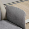 Sedia-da-Ufficio-Elegante-a-2-Tessuti,-Sedia-Ergonomica-ad-Altezza-Regolabile,-65x72x108-118-cm,-Grigia-LK6921-599LGLK6