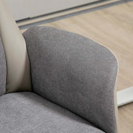 Sedia-da-Ufficio-Elegante-a-2-Tessuti,-Sedia-Ergonomica-ad-Altezza-Regolabile,-65x72x108-118-cm,-Grigia-LK6921-599LGLK6