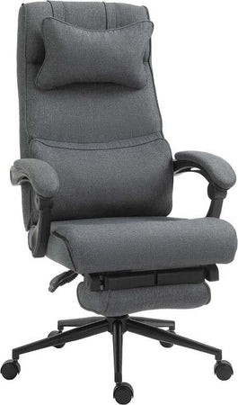 Sedia-da-Ufficio-Ergonomica-ad-Altezza-Regolabile-con-Braccioli-e-Poggiapiedi,-66x70x115-123-cm,-Grigia-WS3921-281WS3