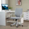Sedia-da-Ufficio-Ergonomica,-Altezza-Regolabile-e-Funzione-Dondolo,-Poltrona-Girevole-con-Ruote,-62x69x92-100cm,-Grigio-Bianco-JK7921-536GYJK7