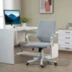 Sedia-da-Ufficio-Ergonomica,-Altezza-Regolabile-e-Funzione-Dondolo,-Poltrona-Girevole-con-Ruote,-62x69x92-100cm,-Grigio-Bianco-JK7921-536GYJK7