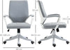 Sedia-da-Ufficio-Ergonomica,-Altezza-Regolabile-e-Funzione-Dondolo,-Poltrona-Girevole-con-Ruote,-62x69x92-100cm,-Grigio-Bianco-JK7921-536GYJK7