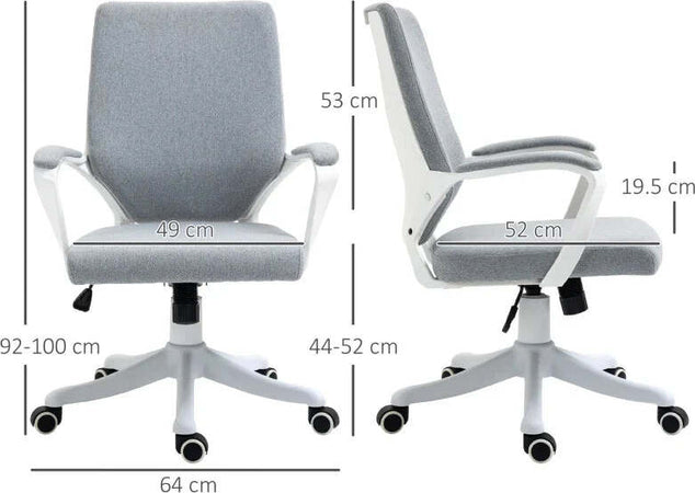 Sedia-da-Ufficio-Ergonomica,-Altezza-Regolabile-e-Funzione-Dondolo,-Poltrona-Girevole-con-Ruote,-62x69x92-100cm,-Grigio-Bianco-JK7921-536GYJK7