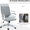 Sedia-da-Ufficio-Ergonomica,-Altezza-Regolabile-e-Funzione-Dondolo,-Poltrona-Girevole-con-Ruote,-62x69x92-100cm,-Grigio-Bianco-JK7921-536GYJK7