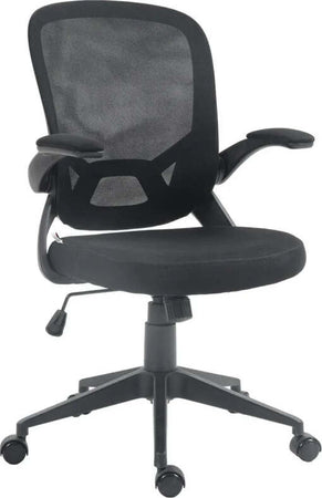 Sedia-da-Ufficio-Ergonomica-con-Altezza-Regolabile,-Braccioli-Ribaltabili-e-Tessuto-a-Rete,-Nero-NB6921-704V00BKNB6