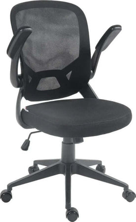Sedia-da-Ufficio-Ergonomica-con-Altezza-Regolabile,-Braccioli-Ribaltabili-e-Tessuto-a-Rete,-Nero-NB6921-704V00BKNB6