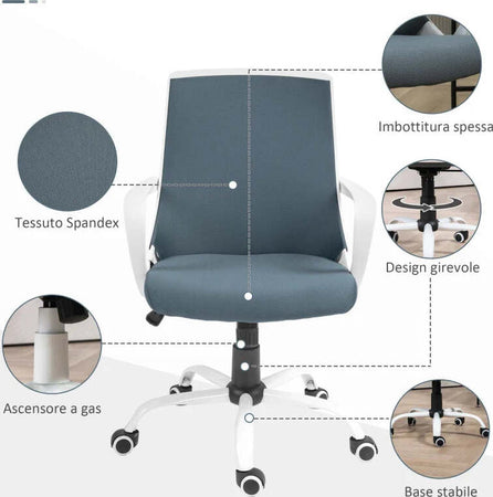 Sedia-da-Ufficio-Ergonomica-con-Altezza-Regolabile,-Funzione-Dondolo-e-Tessuto-a-Rete,-Grigio-DF7921-703V00GYDF7