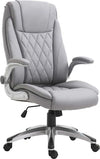 Sedia-da-Ufficio-Ergonomica-con-Imbottitura,-Altezza-Regolabile-e-5-Ruote,-70x71x113-121-cm,-Grigio-UL3920-063GYUL3