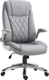 Sedia-da-Ufficio-Ergonomica-con-Imbottitura,-Altezza-Regolabile-e-5-Ruote,-70x71x113-121-cm,-Grigio-UL3920-063GYUL3