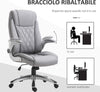 Sedia-da-Ufficio-Ergonomica-con-Imbottitura,-Altezza-Regolabile-e-5-Ruote,-70x71x113-121-cm,-Grigio-UL3920-063GYUL3