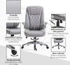 Sedia-da-Ufficio-Ergonomica-con-Imbottitura,-Altezza-Regolabile-e-5-Ruote,-70x71x113-121-cm,-Grigio-UL3920-063GYUL3