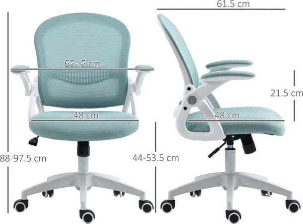 Sedia-da-Ufficio-Ergonomica-con-Schienale-a-Rete-e-Altezza-Regolabile,-65.5x61.5x88-97.5cm,-Azzurro-NJ3921-511V01BUNJ3