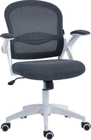 Sedia-da-Ufficio-Ergonomica-con-Schienale-a-Rete-e-Altezza-Regolabile,-65.5x61.5x88-97.5cm,-Grigio-YH6921-511V01GYYH6