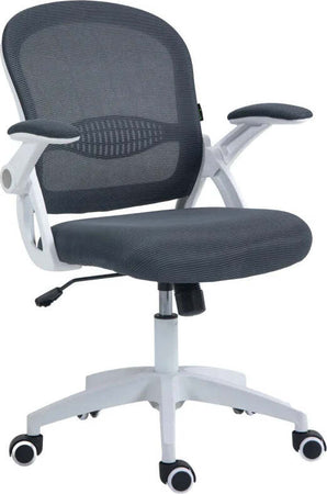 Sedia-da-Ufficio-Ergonomica-con-Schienale-a-Rete-e-Altezza-Regolabile,-65.5x61.5x88-97.5cm,-Grigio-YH6921-511V01GYYH6