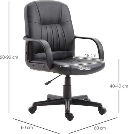Sedia-da-Ufficio-Ergonomica-e-Girevole,-Poltrona-da-Ufficio-con-Altezza-Regolabile-in-Similpelle-60×60×90-99cm-Nero-YU2921-114YU2
