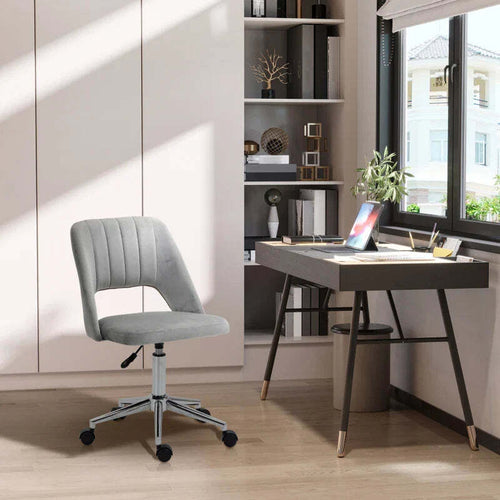 Sedia-da-Ufficio-Ergonomica-e-Girevole,-Sedia-Imbottita-per-Scrivania-con-Altezza-Regolabile,-Grigio-49x60x79-91cm-DR2921-481V80GYDR2