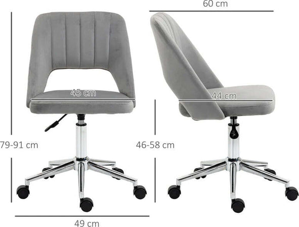 Sedia-da-Ufficio-Ergonomica-e-Girevole,-Sedia-Imbottita-per-Scrivania-con-Altezza-Regolabile,-Grigio-49x60x79-91cm-DR2921-481V80GYDR2