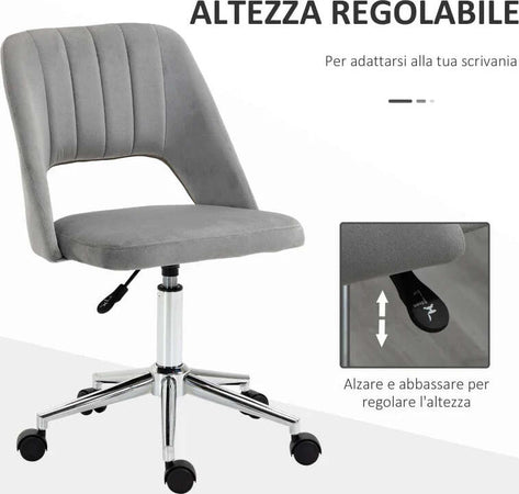 Sedia-da-Ufficio-Ergonomica-e-Girevole,-Sedia-Imbottita-per-Scrivania-con-Altezza-Regolabile,-Grigio-49x60x79-91cm-DR2921-481V80GYDR2