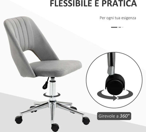 Sedia-da-Ufficio-Ergonomica-e-Girevole,-Sedia-Imbottita-per-Scrivania-con-Altezza-Regolabile,-Grigio-49x60x79-91cm-DR2921-481V80GYDR2