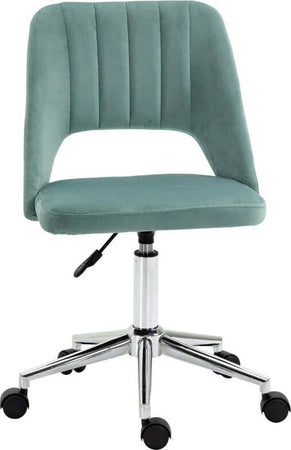 Sedia-da-Ufficio-Ergonomica-e-Girevole,-Sedia-Imbottita-per-Scrivania-con-Altezza-Regolabile,-Verde-Petrolio-49x60x79-91cm-UH4921-481GNUH4