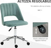 Sedia-da-Ufficio-Ergonomica-e-Girevole,-Sedia-Imbottita-per-Scrivania-con-Altezza-Regolabile,-Verde-Petrolio-49x60x79-91cm-UH4921-481GNUH4