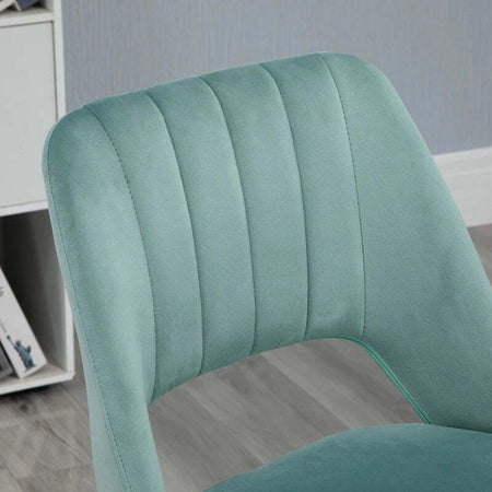 Sedia-da-Ufficio-Ergonomica-e-Girevole,-Sedia-Imbottita-per-Scrivania-con-Altezza-Regolabile,-Verde-Petrolio-49x60x79-91cm-UH4921-481GNUH4