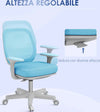 Sedia-da-Ufficio-Ergonomica-e-Reclinabile-ad-Altezza-Regolabile-con-5-Rotelle,-55x48x82.5-94.5-cm,-Azzurra-KQ8921-690V01LBKQ8
