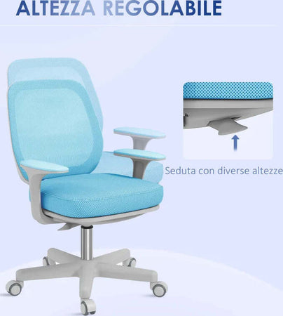 Sedia-da-Ufficio-Ergonomica-e-Reclinabile-ad-Altezza-Regolabile-con-5-Rotelle,-55x48x82.5-94.5-cm,-Azzurra-KQ8921-690V01LBKQ8