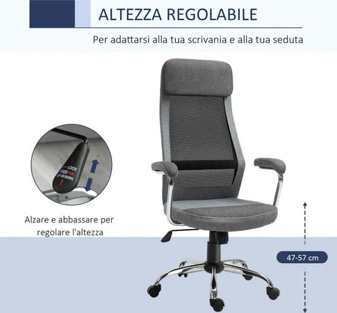 Sedia-da-Ufficio-Ergonomica-Girevole,-Altezza-Regolabile-e-Dondolamento,-Poltrona-in-Tessuto-a-Rete-65x67x119-129cm-Grigio-DF4921-385CGFD4