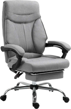 Sedia-da-Ufficio-Ergonomica-Girevole,-Sedia-da-Scrivania-con-Rotelle,-Poggiapiedi-Retrattile-e-Reclinabile-135°,-Altezza-Regolabile,-Grigio-YH8921-437YH8